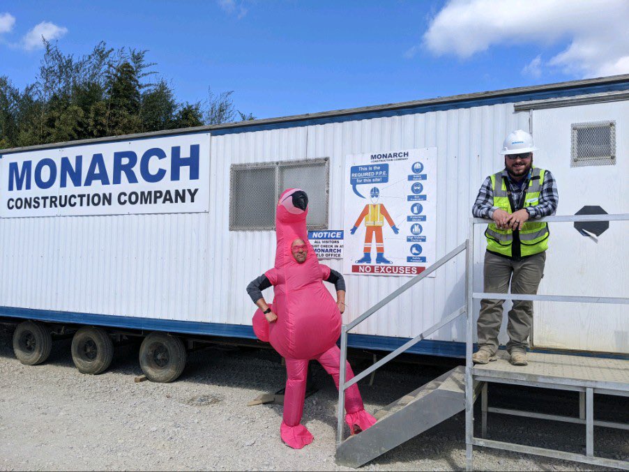 Things are getting a bit…interesting…at the <a href="/SycamoreJrHigh/">Sycamore Jr High</a> construction site 😂 #WeAreAviators