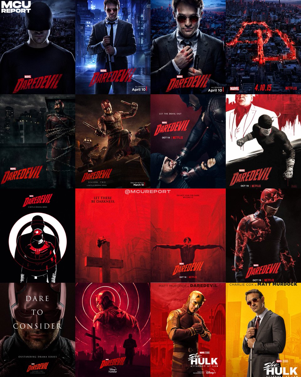 Daredevil posters throughout the years 😈

#Daredevil  #SheHulk