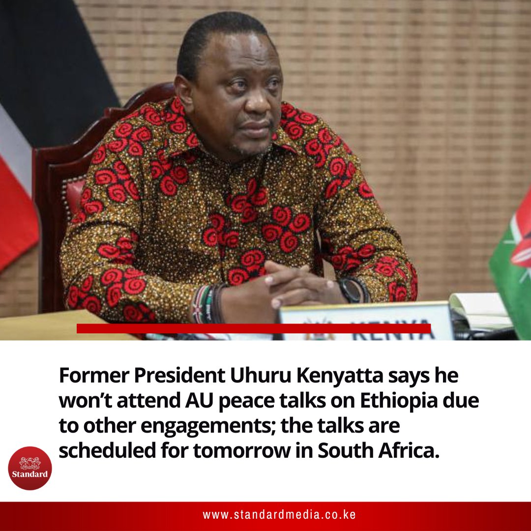 HE UHURU KENYATTA has made a wise decision. Unless the AU or UN engages him, he has simply stepped back to allow the current Govt work as per their mandate. Baba is equally better off doing the same😅