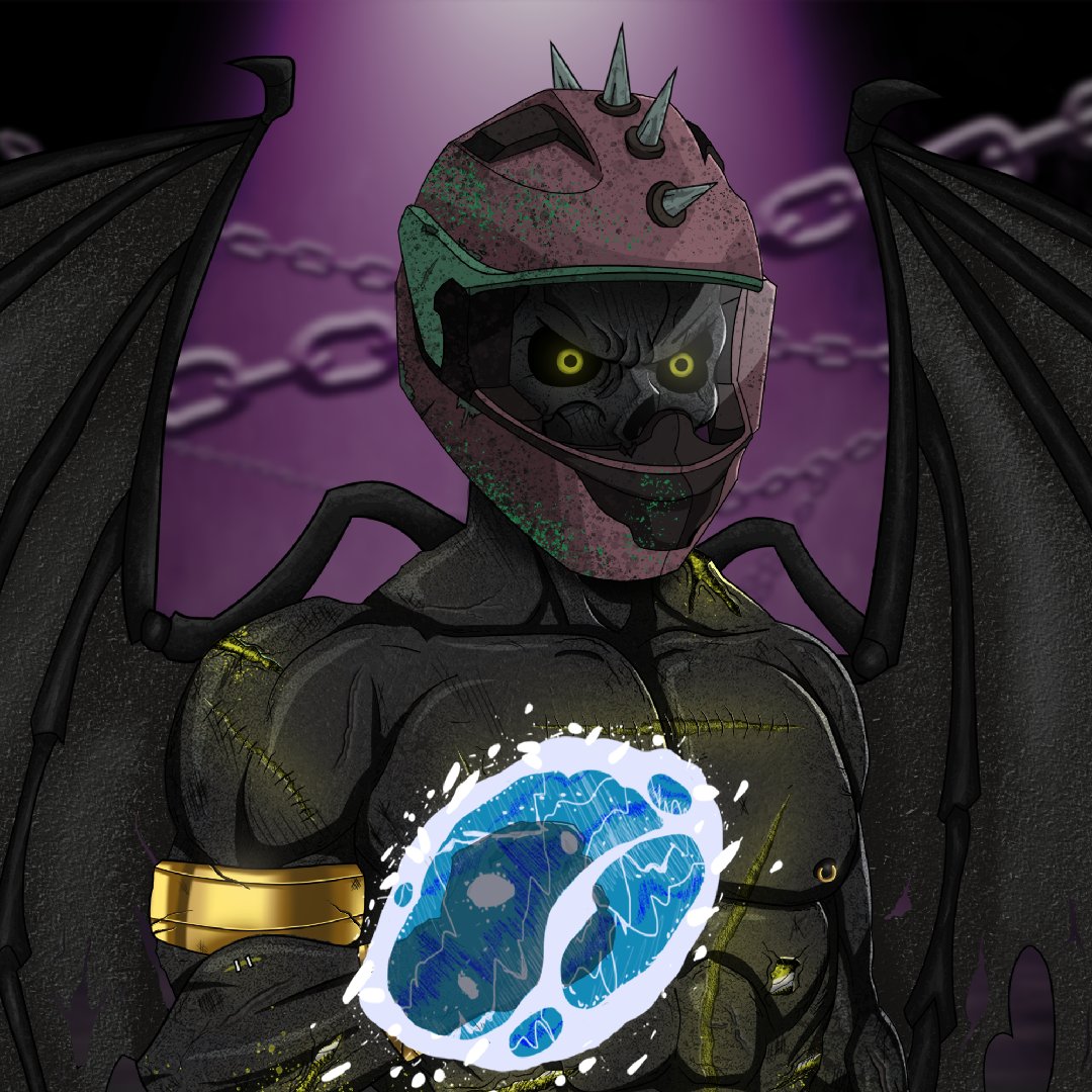 Tinagaran's tweet photo. Well finally it's here. I mutated @WeepingNFT  👹 https://t.co/h1OIHibKkS