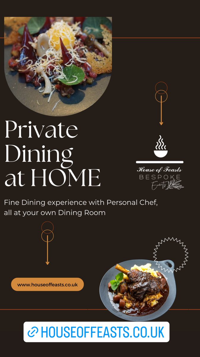 Private Dining at home means, it’s not too far to change your evening dress or just wear sliders. 

…yes, we do the washing up 😀