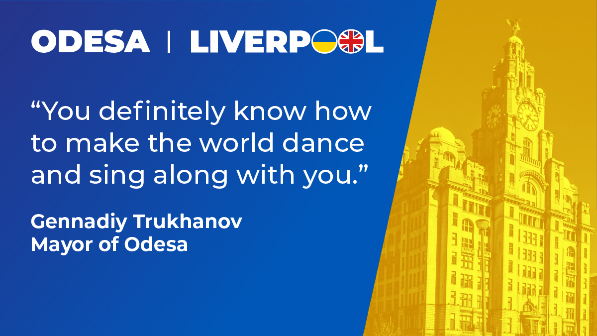 Delighted to hear from our sister city Odesa in Ukraine -  they have been amazing supporters of our bid. 💛 💙 💜