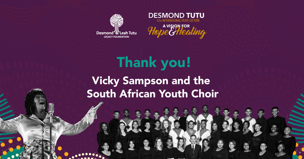 Thank you, #VickySampson and the South African Youth Choir, for moving us with your beautiful music #TutuPeace2022 #HopeAndHealing #TutuLegacy #DesmondTutu