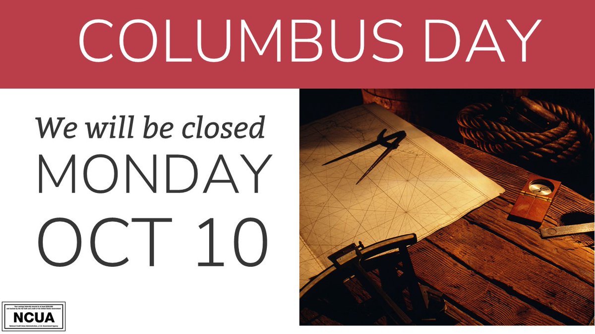 Reminder: we will be closed this coming Monday.