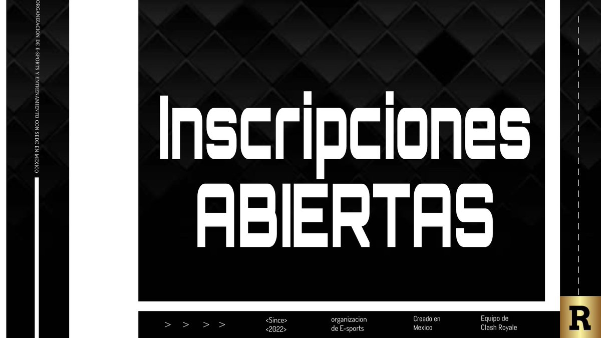 Abrimos las inscripciones para la primera edición de la Restricted Leage

Requisitos:
Like y RT
Seguirnos 
Etiquetar 3 equipos

Pruebas al MD