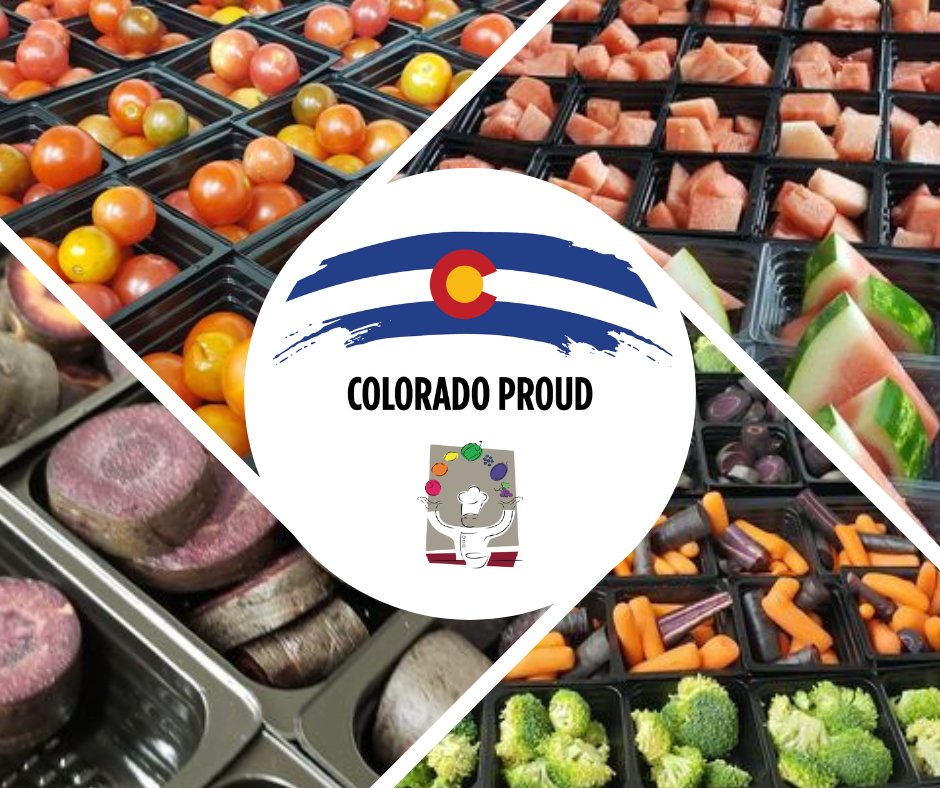 Colorado Proud at Cherry Creek Schools. Served up local colorful fruits and veggies every day of the week!🥦🍇 🥕 #colordoproud #ccsdcafe #ColoradoSNA #schoollunch @ccsdcafe