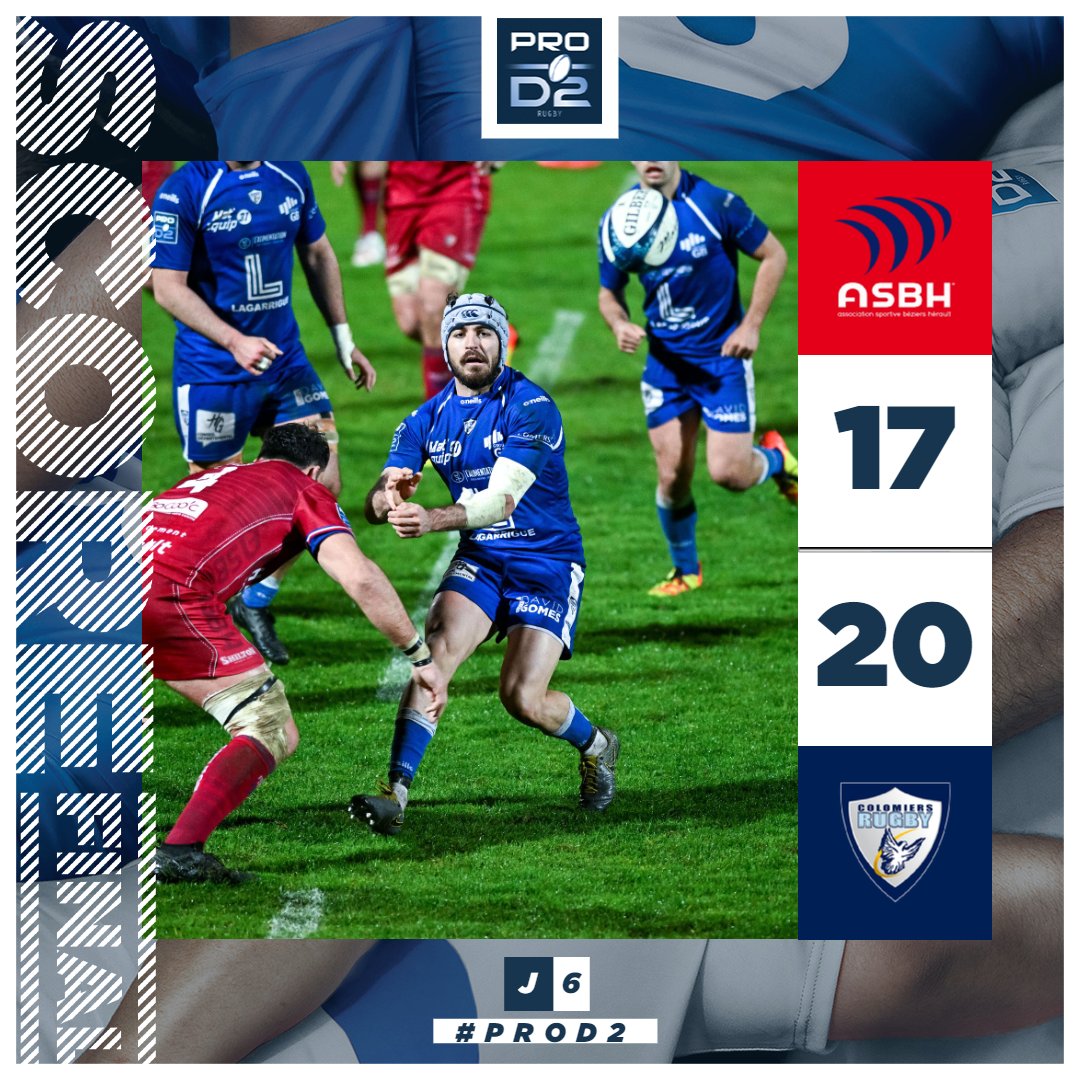 rugbyprod2's tweet photo. #PROD2 #ASBHCR - J6
@ColomiersRugby est renversant 😵💫Un deuxième acte plein d'abnégation et une pénalité longue distance de Séguy permettent aux Haut-Garonnais de décrocher un deuxième succès de la saison à l'extérieur 🛫 https://t.co/75vab3Dx8p