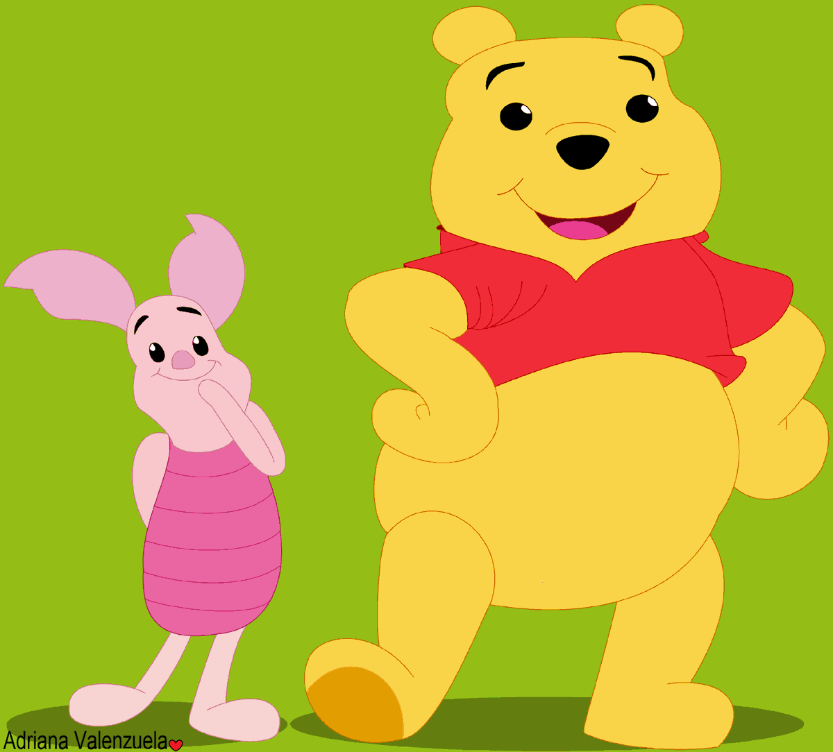 Another first attempt; this time with two faces from my childhood, Winnie the Pooh and Piglet. Took a while, but I think it was worth it. What do you think?

#WinniethePooh #Piglet #fanart #myart #firstattempt