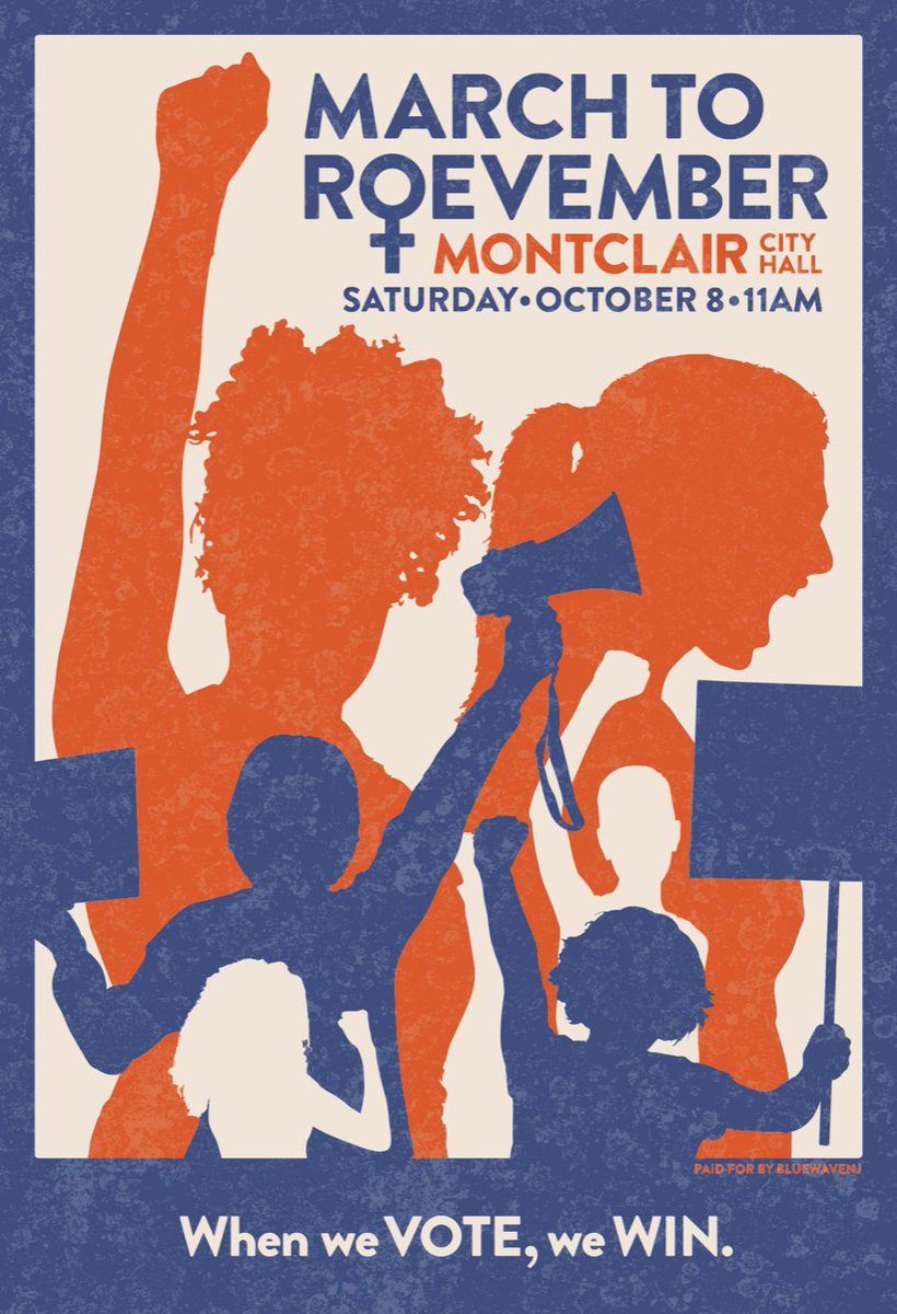 PPMetroNJ's tweet photo. Turn up! PPMNJ is joining with our partners for March to ROEvember this Saturday in Montclair to march and rally in support of abortion and repro rights. Come out and speak truth to power with us!!!

#BansOffOurBodies #RoeVWade #AbortionIsHealthCare #ppmnj @PPMetroNJ https://t.co/RXI6HWuqBd