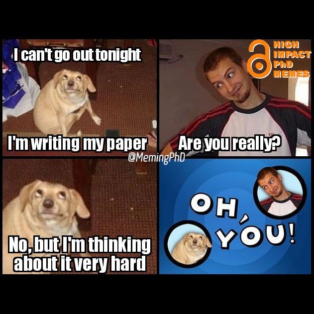 Follow us on Instagram: instagram.com/memingphd/

#PhD #phdlife #phdmemes #phdchat #phdforum #AcademicTwitter #AcademicChatter #academia #research