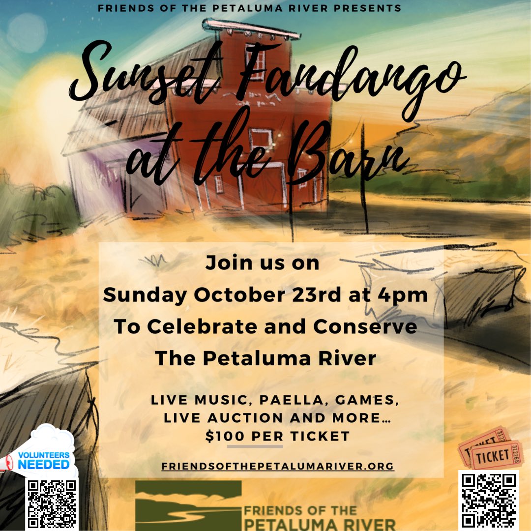 FOPR_Petaluma's tweet photo. QR CODES available for volunteering or tickets purchase 🤩 #PetalumaRiver #SonomaCounty https://t.co/9zXPTftUqF