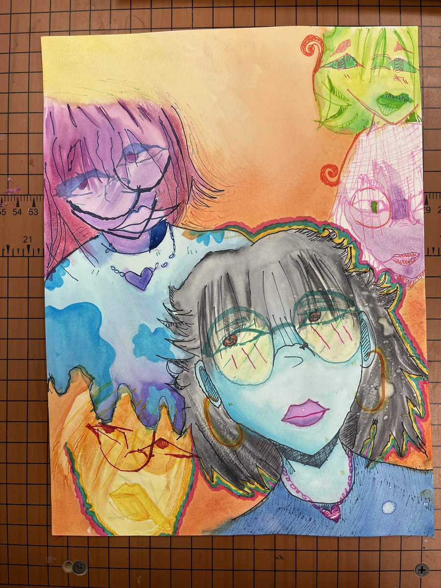 ms_scoca's tweet photo. New School District+ New Courses= New project ideas! Contour line self portraits 👏💓 https://t.co/zDLg2gz3TQ