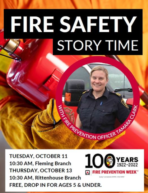 Join us for a story and some fire safety fun!