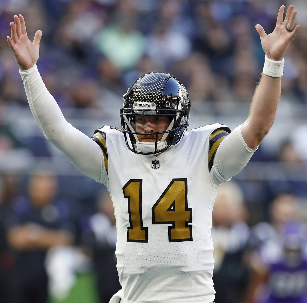 Saints's tweet photo. Dennis Allen said the team is planning to start Andy Dalton on Sunday ⚜️ https://t.co/Ojslrv5Om2