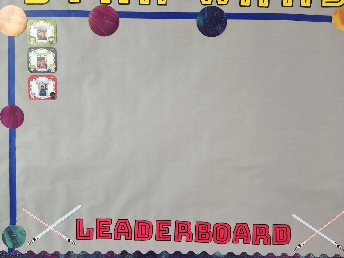 Anlyacosta's tweet photo. Almeda’s Imagine Math Bulletin Board is ready and running. We have our first board leaders with 30 or more lessons passed. Let's the Imagine Math Star Wars Challenge continues. @msbowman7 @Almeda_Elem @Ian_Olmstead @deandra_waters @MsMariaPinedo @ImagineLearning @HISD_ElemMath https://t.co/GfLFMgYZjr
