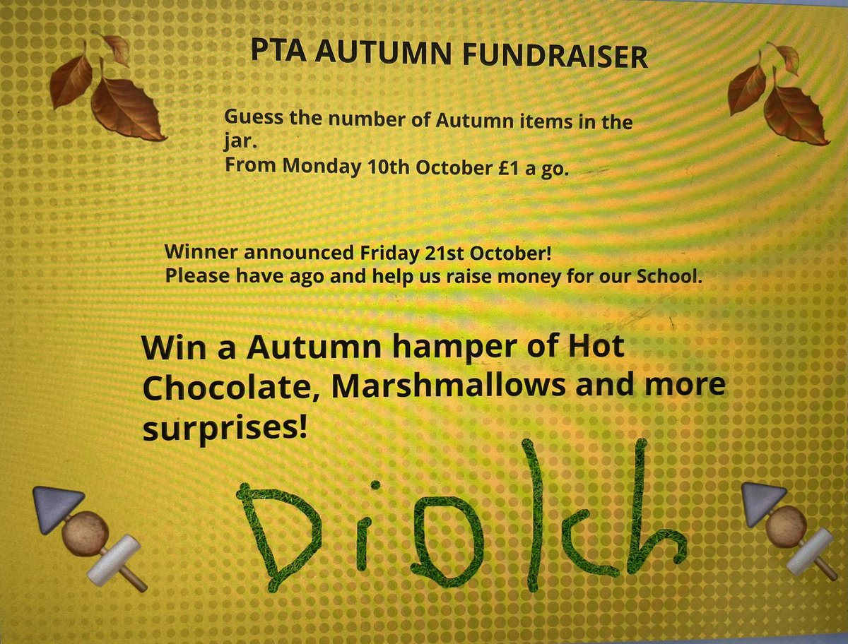 cyfeillion_YPD's tweet photo. 🍂 Autumn Fundraiser 🍂 Please join in and help raise funds for some Christmas events for the Children 🎅🏻🎄 @ypd_aidancampus @NonYsgol https://t.co/zbyVrkCT8n