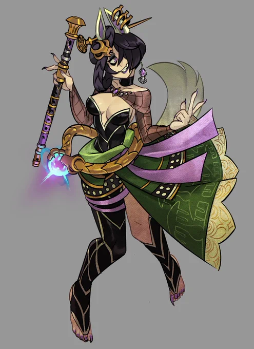 The KS campaign for Undying Corruption,  's  TTRPG based in Korean folklore and mythology, is almost at its goal~! I did some illustration and character design.Here is the gumiho, Nari, one of the members of the Society of Wailing Souls. 