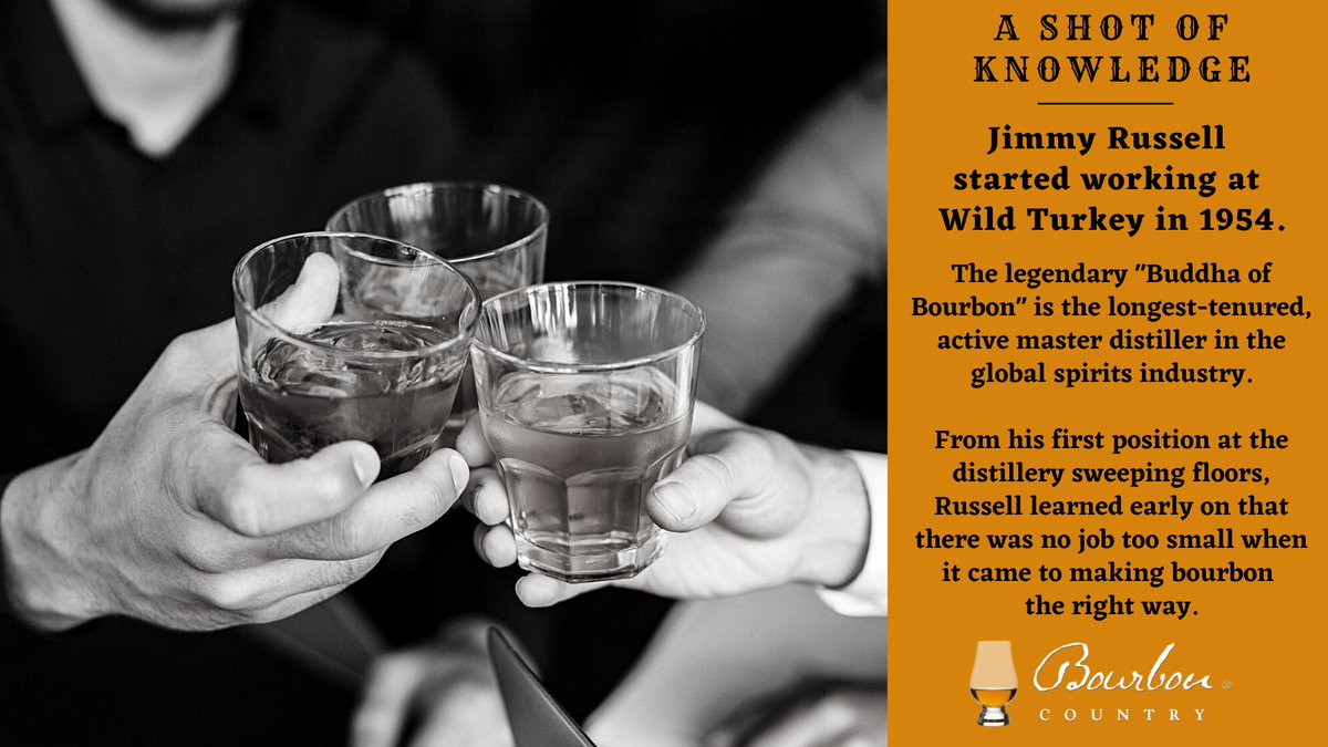 justaddbourbon's tweet photo. We salute Jimmy Russell of @WildTurkey ! Cheers to the "Buddha of Bourbon." 🙌🥃
.
.
#themoreyouknow #shotofknowledge #TGIF #jimmyrussell #wildturkey #bourboncountry #justaddbourbon #bourbon #kybourbon #kentuckybourbon #bourbonstate #bourbontime #bourbonlife #bourbonlove https://t.co/SKyF7QNWc3