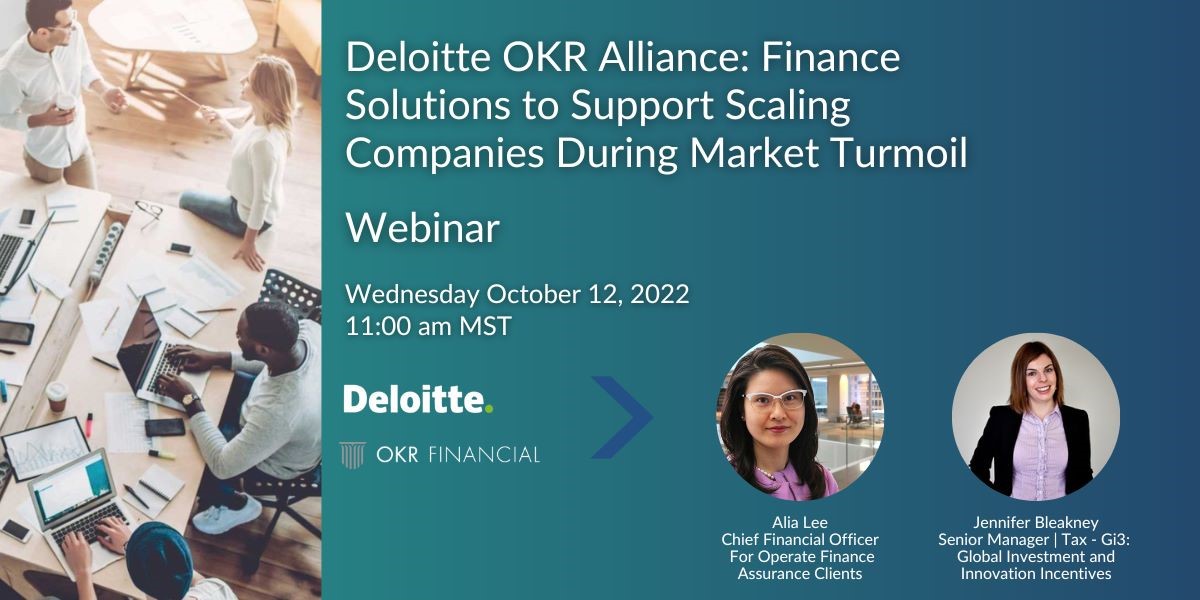 Join <a href="/okrfinancial/">OKR Financial Canada</a> &amp; @DeloitteGi3 experts Alia Lee &amp; Jennifer Bleakney as they show you how to best prepare for the growth of your company based on a solid financial &amp; accounting foundation, funding opportunities and business scalability.
Don't miss out: lnkd.in/g6VVtG8y