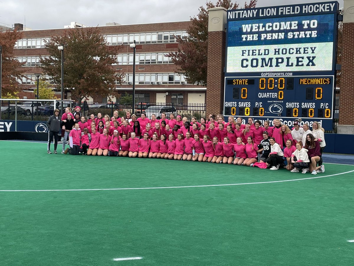 GoMechanicsburg's tweet photo. Thank You to Penn State University and State College High School for hosting us in their Pink Out Game and Celebrating the 50th Anniversary of Title IX! https://t.co/ibhVRVCc2A
