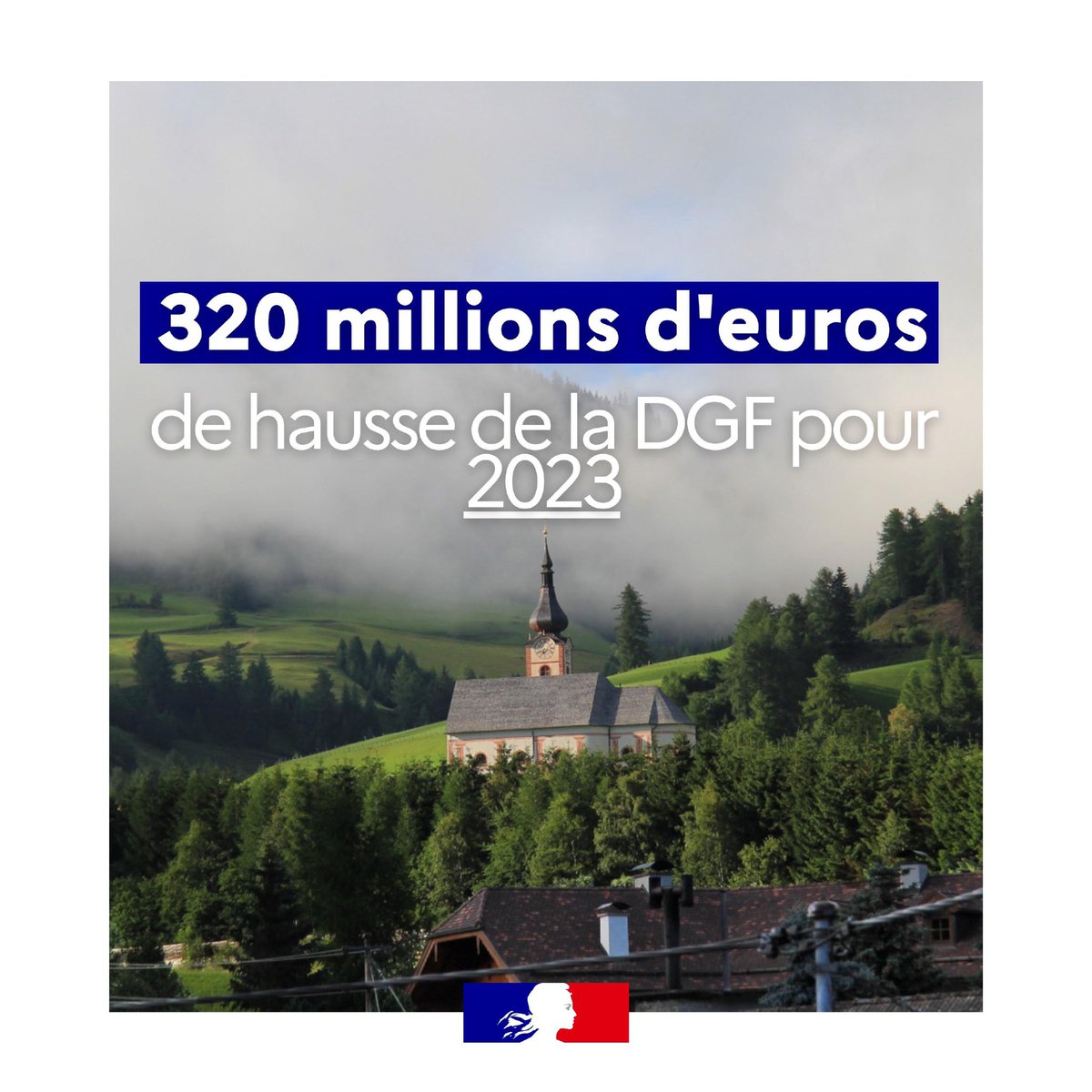 Le contexte actuel nécessite  
une aide exceptionnelle à destination des collectivités locales. 

Nous avons pris la décision d'augmenter la principale dotation versée par l'Etat aux communes : une 1ère depuis 13 ans.