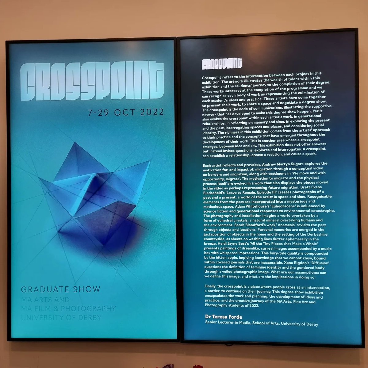Visited the launch of Crosspoint MA show this evening which includes work by Banks Mill members <a href="/sarahblandford2/">sarah blandford</a> Brett Evans Biedscheid &amp; <a href="/andrewsugars/">andrew martyn sugars</a> 

Showing at <a href="/Artcore_UK/">ArtcoreUK</a> its open Tues-Sat 11am-5pm til 20 Oct. Pop in &amp; see the show, Artcore have a lovely shop and cafe too