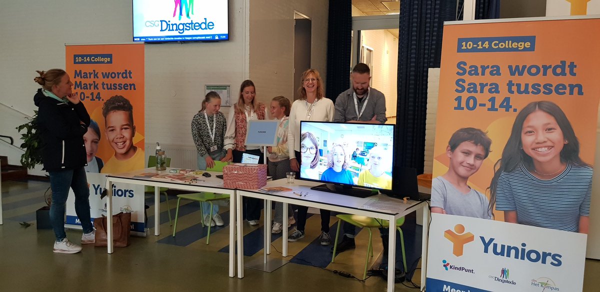 HetKompasMeppel's tweet photo. Vandaag een mooie samenwerking met  @Dingstede. Informatie geven over YUNIORS Tienercollege tijdens de open dag. https://t.co/HvQAUVYewe