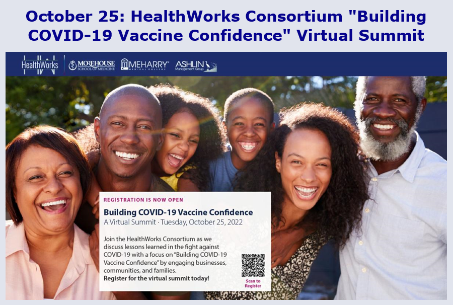 GEORGIA_CEAL's tweet photo. Join us for the HealthWorks Building COVID-19 Vaccine Confidence Virtual Summit on Tuesday, October 25, 2022, at 12:00PM ET.
Registration Link: Registration (https://t.co/1xDfwkAUI9)
#GA_CEAL #HealthWorksGA #ShotsInArms #COVID19 https://t.co/RZe1sQhpTR