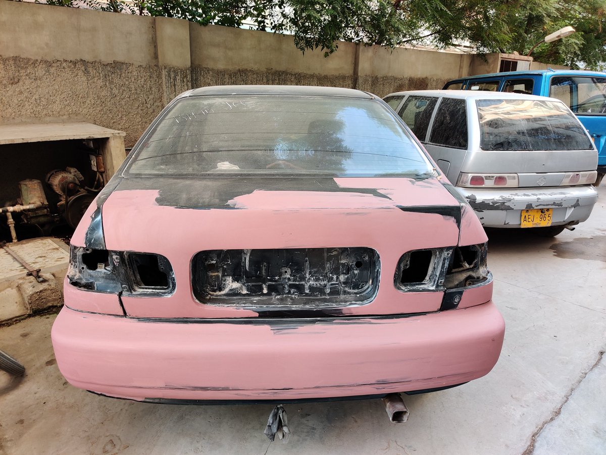 AdrianPermal's tweet photo. #hondacivic #Honda body work almost done. Interior completely ripped out to be completely overhauled! https://t.co/edpNq8dvni