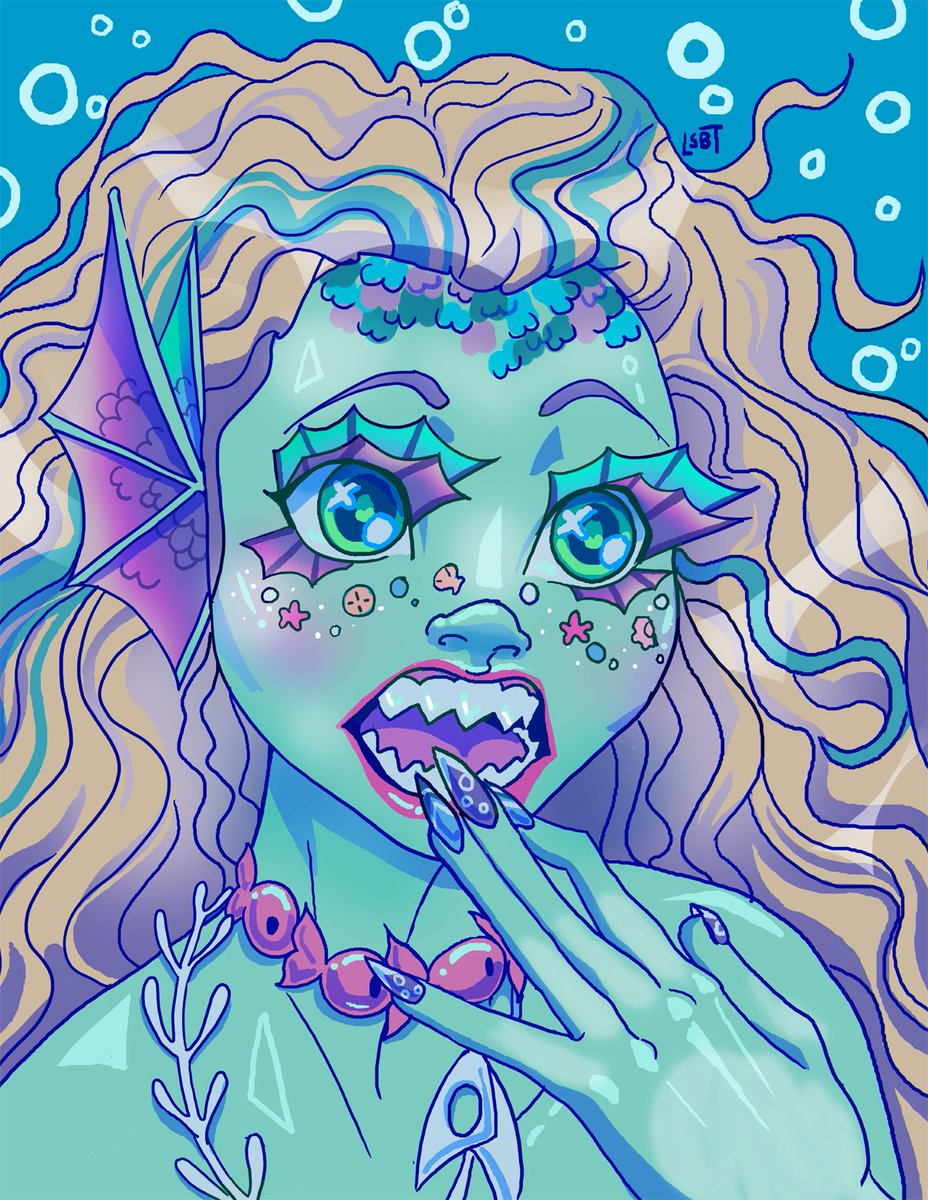 SketchBline's tweet photo. Gave her some more fishy flare!! :^)
#MonsterHigh #lagoonablue #fanart https://t.co/fUgrOagLQD