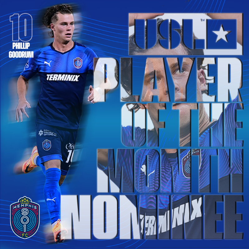 Memphis901FC's tweet photo. ✅ 5 Goals + 1 Assist
✅ First Career Hat Trick
✅ League-Best +2.64 Goals Added

Vote @pgoodrum22! Voting ends Monday at 11 am CT