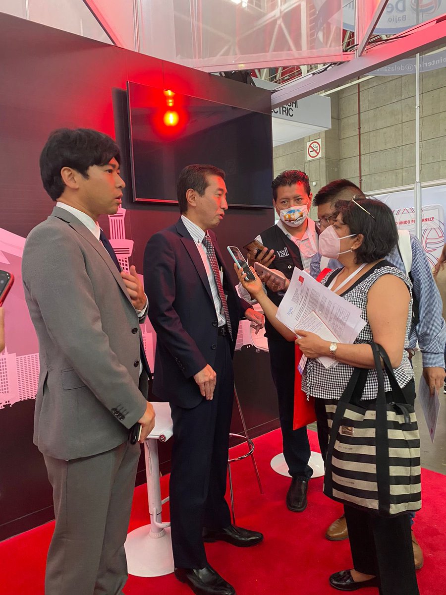 Hoy día de cierre de #ITM2022 el Director General de #JETRO México 🇲🇽 Sr. Takao Nakahata da a conocer a los medios sobre la sobre la exitosa participación de las empresas japonesas en la feria industrial e invita a los asistentes a conocer las oportunidades de negocio con #Japón