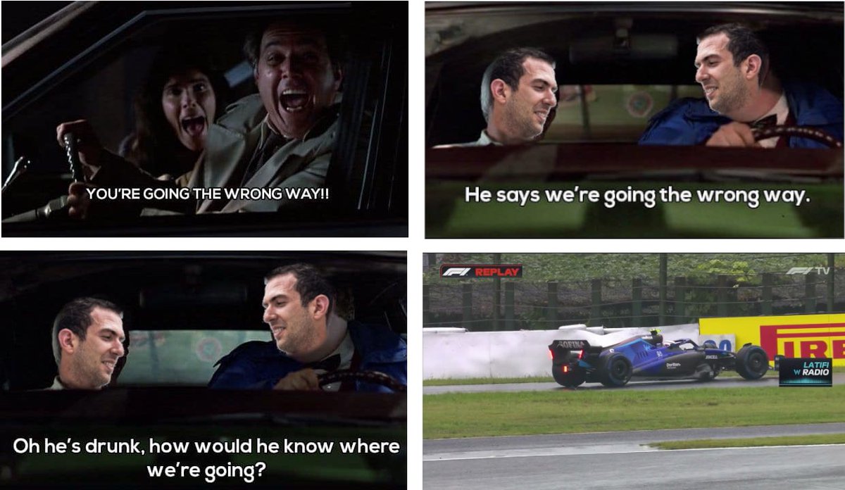 Oh Latifi, where were you going 😂 #f1 #goatifi