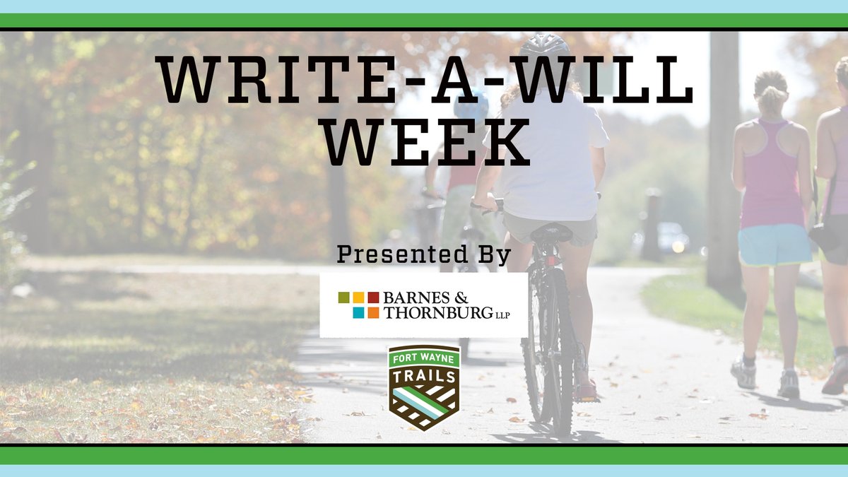 Need a will? You can have a basic will prepared for free during Write A Will Week. 
fwtrails.org/write-a-will-w…