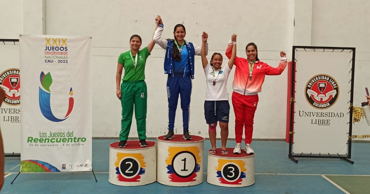 udes_oficial's tweet photo. #OrgulloUDES | 🥇 Felicitaciones Laura Pacheco Ballesteros #EstudianteUDES por conquistar la medalla de oro en Judo Femenino en la categoría SHIAI - (Menos) 63 KG en los Juegos ASCUN 2022. ¡Gracias por representar los valores #UDES💙! https://t.co/oG093oLvlp
