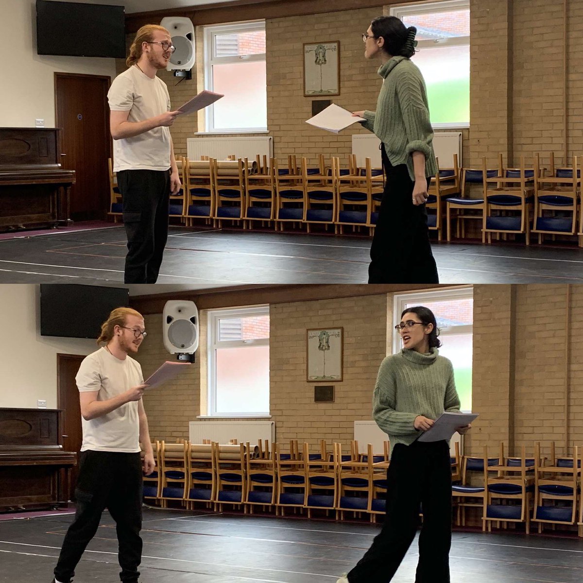 AUBactors's tweet photo. stoning mary week one rehearsals complete. We can’t wait for you to see it!
Save the dates: 27th, 28th, 29th October!
#aubstoningmary #inspiredaub #aubproductions #aubmakers @inspiredaub @costumeaub @makeupaub @performancedesignaub https://t.co/iuFOTtAb9j