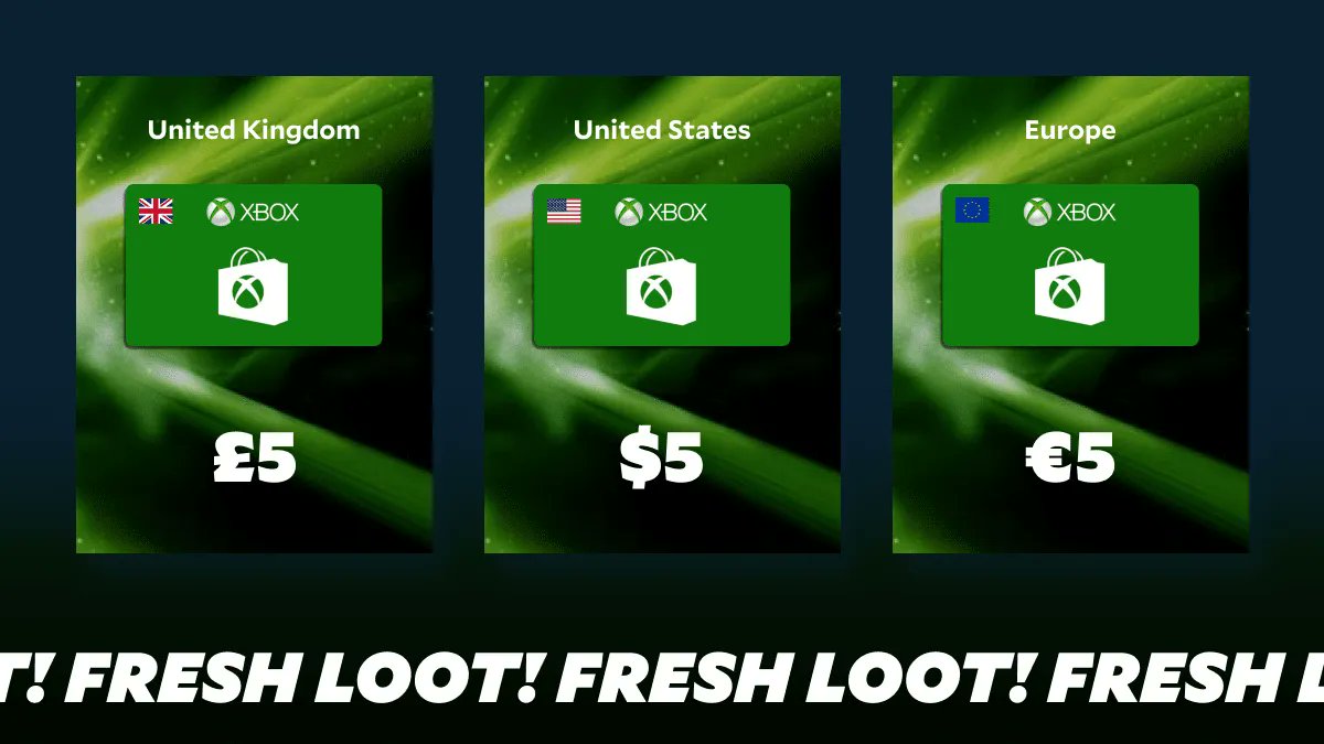 Salad_Chefs's tweet photo. Game on! 🎮 Snack-sized #Xbox gift cards have arrived on the #SaladStorefront. With rewards starting at only $5.99 SB, it's never been easier to snag a #GamePass subscription on Salad. Check out today's #FreshLootFriday announcement for details: https://t.co/21PBKrVAQe https://t.co/WmP2OTxsgo