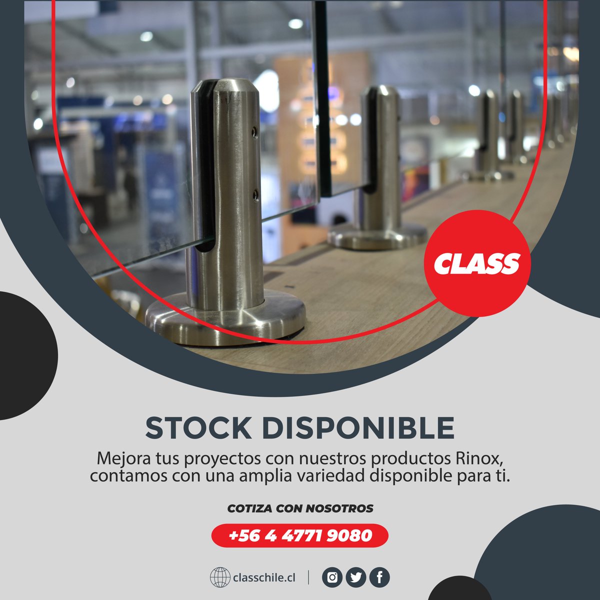 ClassChile_SA's tweet photo. Obtén las mejores terminaciones con nuestros productos RINOX.
✅Cotiza con nosotros +564 4771 9080
✅Recuerda pedir tu producto por medio de su código de compra.
Estamos en Chañarcillo 1201 - Maipú.
#termopanel #cierre #rinox #terminaciones #classchile #maipú https://t.co/yeG8l0jWDt