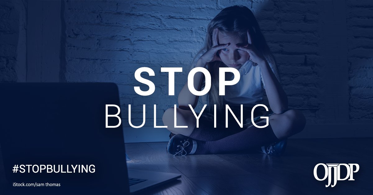 OJPOJJDP's tweet photo. What kids can do if they are bullied: 

- Tell the bully to stop in a calm and clear voice 
- Walk away and stay away 
- Talk to a trusted adult 

Check out https://t.co/8gtjhv5Km1 for more tips and resources to help youth handle #bullying. 

#BullyingPreventionMonth https://t.co/pYeOp3ccBI