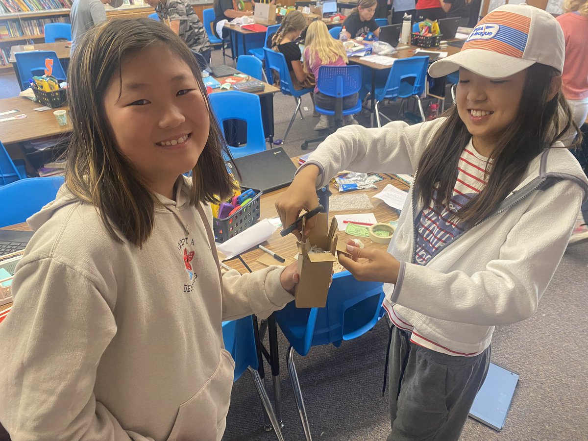 MrsSully74's tweet photo. Ship the chip! A lesson in packaging, STEAM skills in effect! #STEAM #LMUSD #6thgrade https://t.co/zTjzaiHD2D