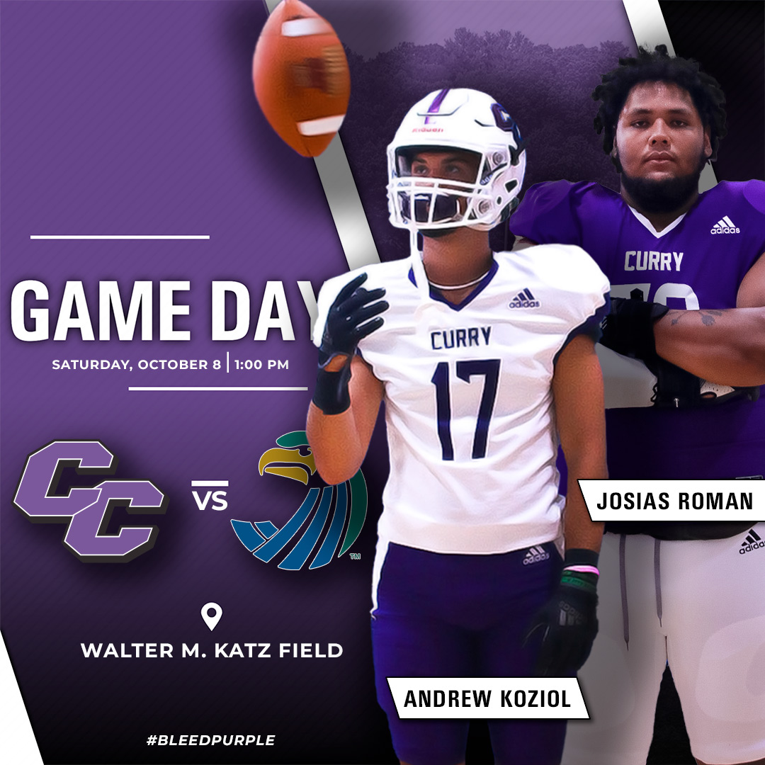 CurryColonels's tweet photo. GAME DAY: Curry College Football hosts CCC opponent Salve Regina on Walter M. Katz Field today at 1 PM. Go Colonels! #BleedPurple https://t.co/lCpPBEIENm