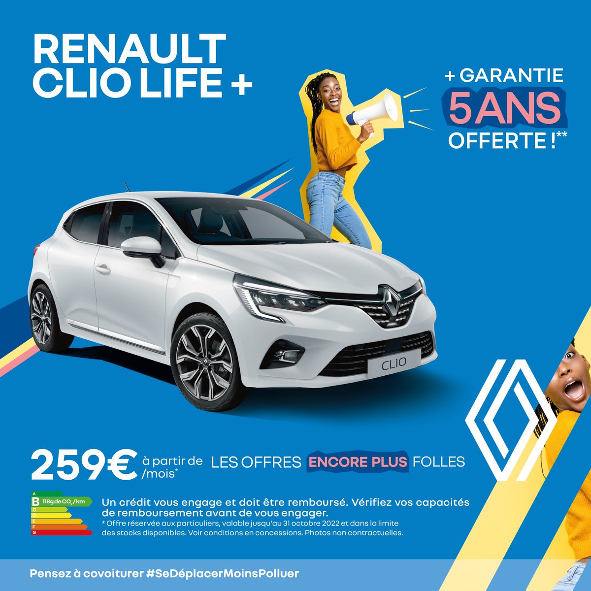 renault971's tweet photo. Wouahou! 😜 Extension de la garantie à 𝟱 𝗮𝗻𝘀 offerte**
C'est + que jamais le moment de profiter des OFFRES 𝗘𝗡𝗖𝗢𝗥𝗘 𝗣𝗟𝗨𝗦 FOLLES de CAMA #RenaultGuadeloupe 
👉 https://t.co/dCe9949rmN

*Offre réservée aux particuliers, valable jusqu'au 31 octobre 2022. https://t.co/dkZr3L3Rfa