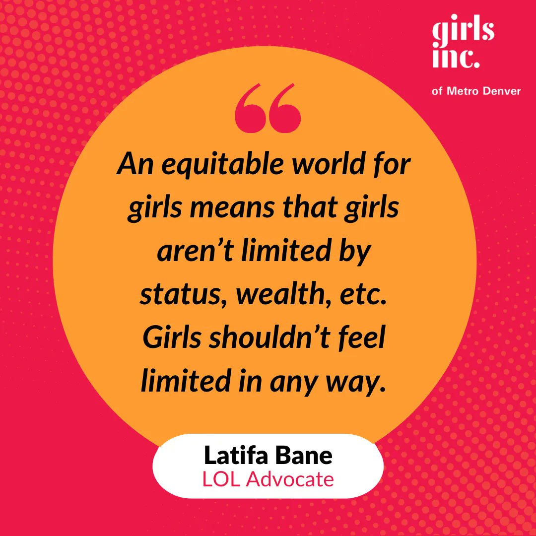 GirlsIncDenver's tweet photo. Tuesday, October 11th is International Day of the Girl, a day for all of us to celebrate the power and role girls have. 

Thank you Latifa for sharing your vision for girls. You can support young women like Latifa here: https://t.co/YgefeidQ8W 
#IDOTG https://t.co/Jaha5IIunA