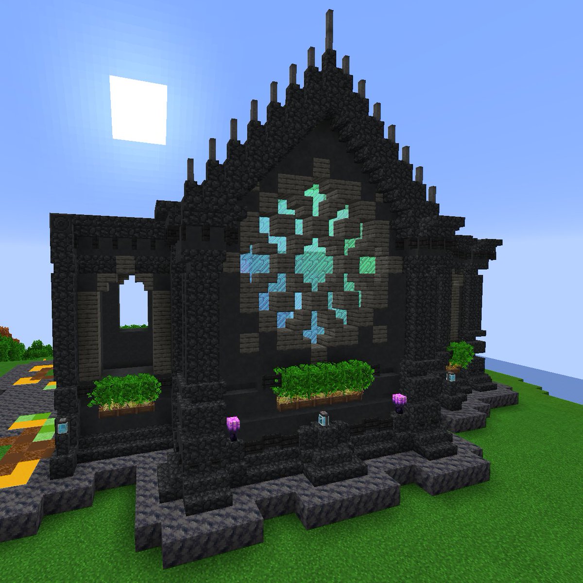 Devilish_QT's tweet photo. This is why I needed to work on a dark color palette the other day. I was planning out the SMP's gothic cathedral.๐
Fully inspired by a tutorial from Minecraft Fantasy Builds
#Minecraft #MinecraftBuilds #MinecraftJava #RagnamodVIsmp #Nerdvana #Derptopia #GrandmaGamer https://t.co/zA37Ln9ltO