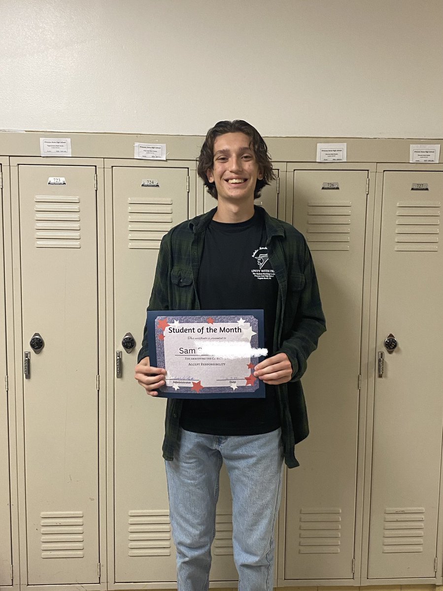 Join us in congratulating our students of the month! Tim, Carlie, Kamryn, and Sam were model examples of our CAVS code!