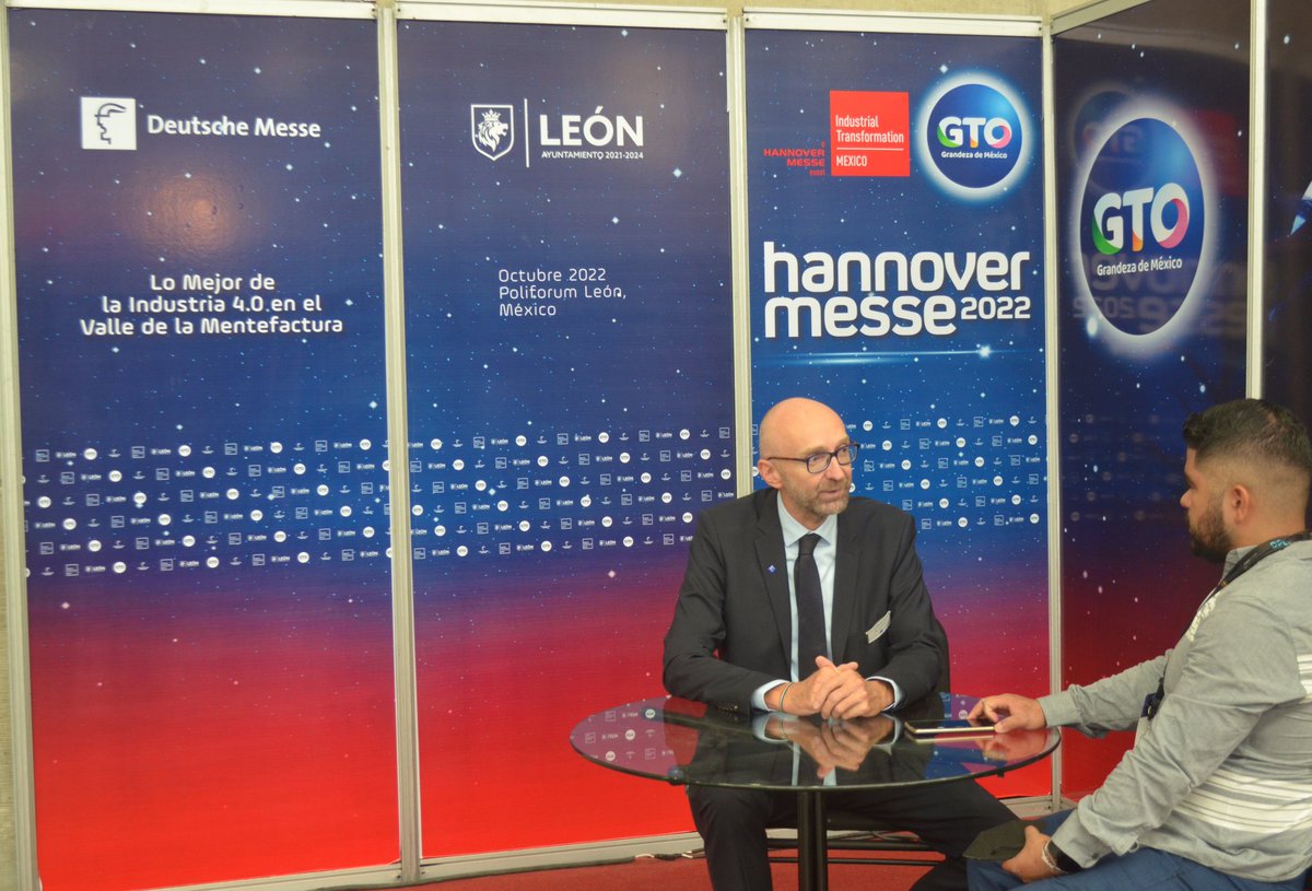 Entrevisté a Bernd Rohde, director General <a href="/HannoverFairsM/">Hannover Fairs México</a>, organizador de <a href="/Indtransmex/">Smart Technology Expo</a>, el último día de  #ITM2022, que en su cuarta edición volvió al formato presencial
Hablamos sobre las inversiones alemanas en 🇲🇽, #digitalización #innovación, #Industria4.0 <a href="/dpl_news/">DPL News</a> <a href="/dpl_tech/">DPL Tech</a>