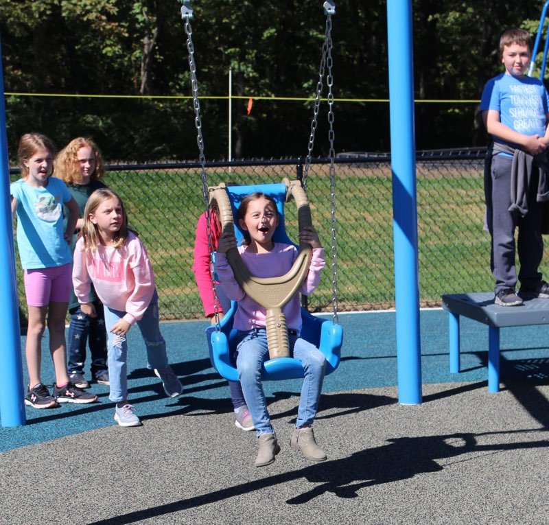 R7SPED_Dir's tweet photo. This week the City opened the new inclusive Play It Forward Playground at Engler Park. Our elementary students were eager to take advantage of this new play area. https://t.co/oj54YsX4iC