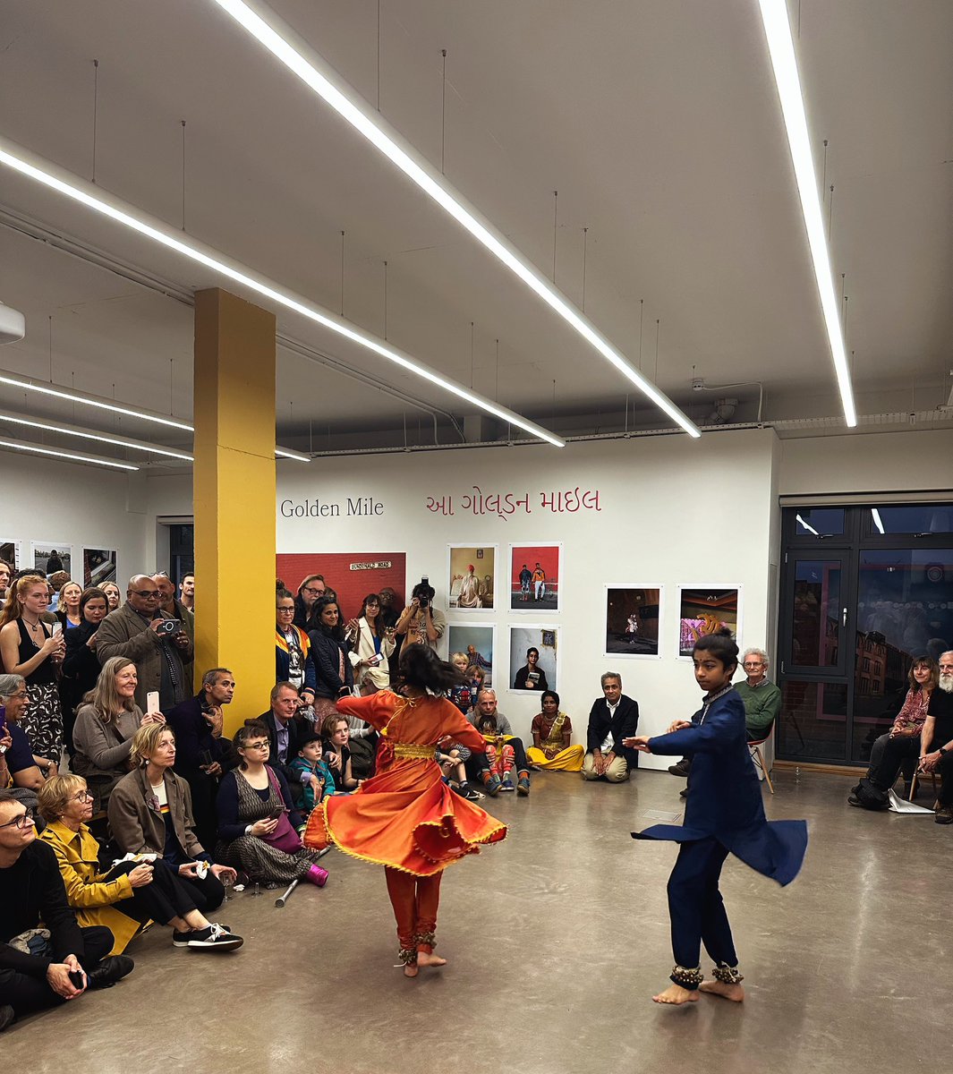 Colourful evening of photography &amp; dance @martinparrfdn for the start of @bop_bristol showcasing This Golden Mile by Kavi Pujarva.