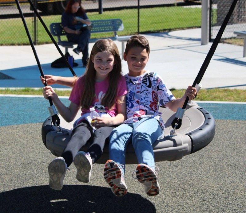 This week the City opened the new inclusive Play It Forward Playground at Engler Park. Our elementary students were eager to take advantage of this new play area.