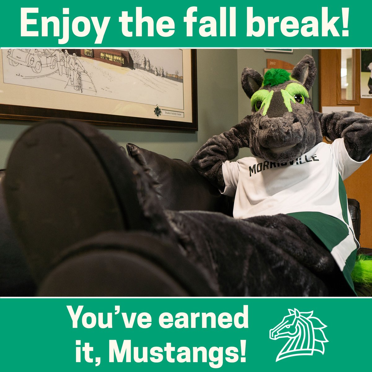 MoTheMustang1's tweet photo. Enjoy fall break! You've earned it, Mustangs! https://t.co/CQST9YfDC2